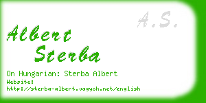 albert sterba business card